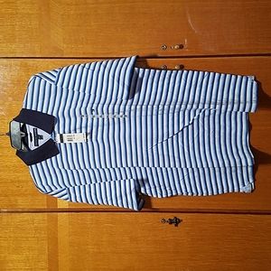 Mens Tommy Hilfiger striped polo size XL/XG Light blue/dark blue/white stripe